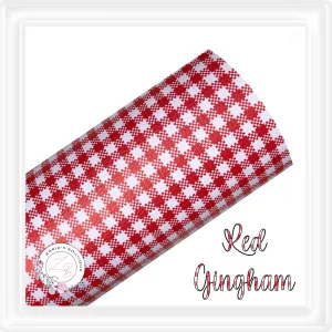 ⋅ Red Gingham ⋅ School Check Vegan Faux Leather ⋅ 