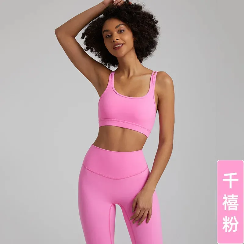 057 Sports Bra Women's Running Shockproof Back Yoga Tank Top Quick Dry Outdoor Fitness Bra