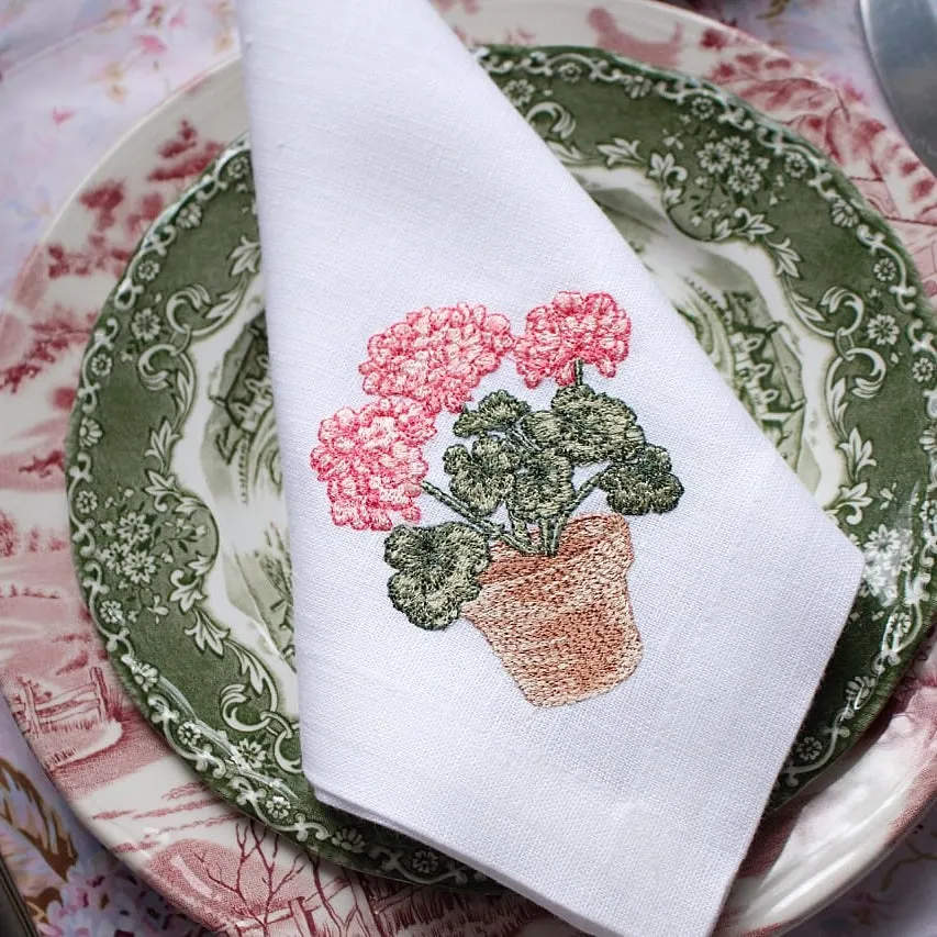 #097 | Rose branch | Linen napkins