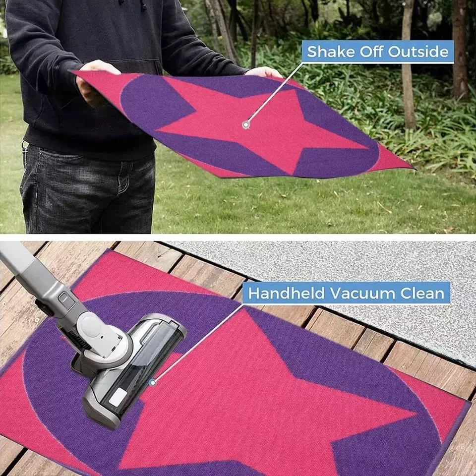 10 Pack Non Slip Rubber Star Door Mats