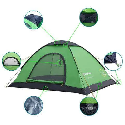 2-3 Persons KingCamp Pop-Up Outdoor Dome Tent