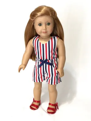 4th of July romper for American Girl and 18” dolls 06