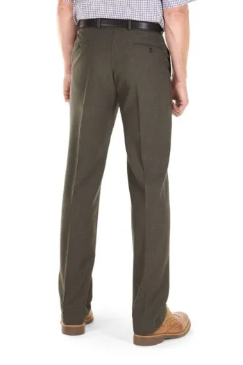 50% OFF - GURTEEN Trousers - Cologne Formal Stretch Flannels - Lovat Green - Size: 34 SHORT & 38 LONG