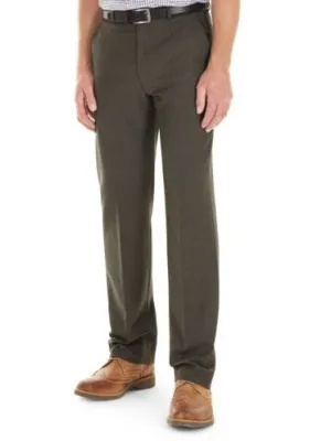 50% OFF - GURTEEN Trousers - Cologne Formal Stretch Flannels - Lovat Green - Size: 34 SHORT & 38 LONG
