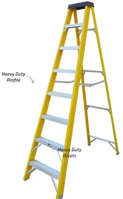 8 Step Single-Sided Fibreglass Step Ladder