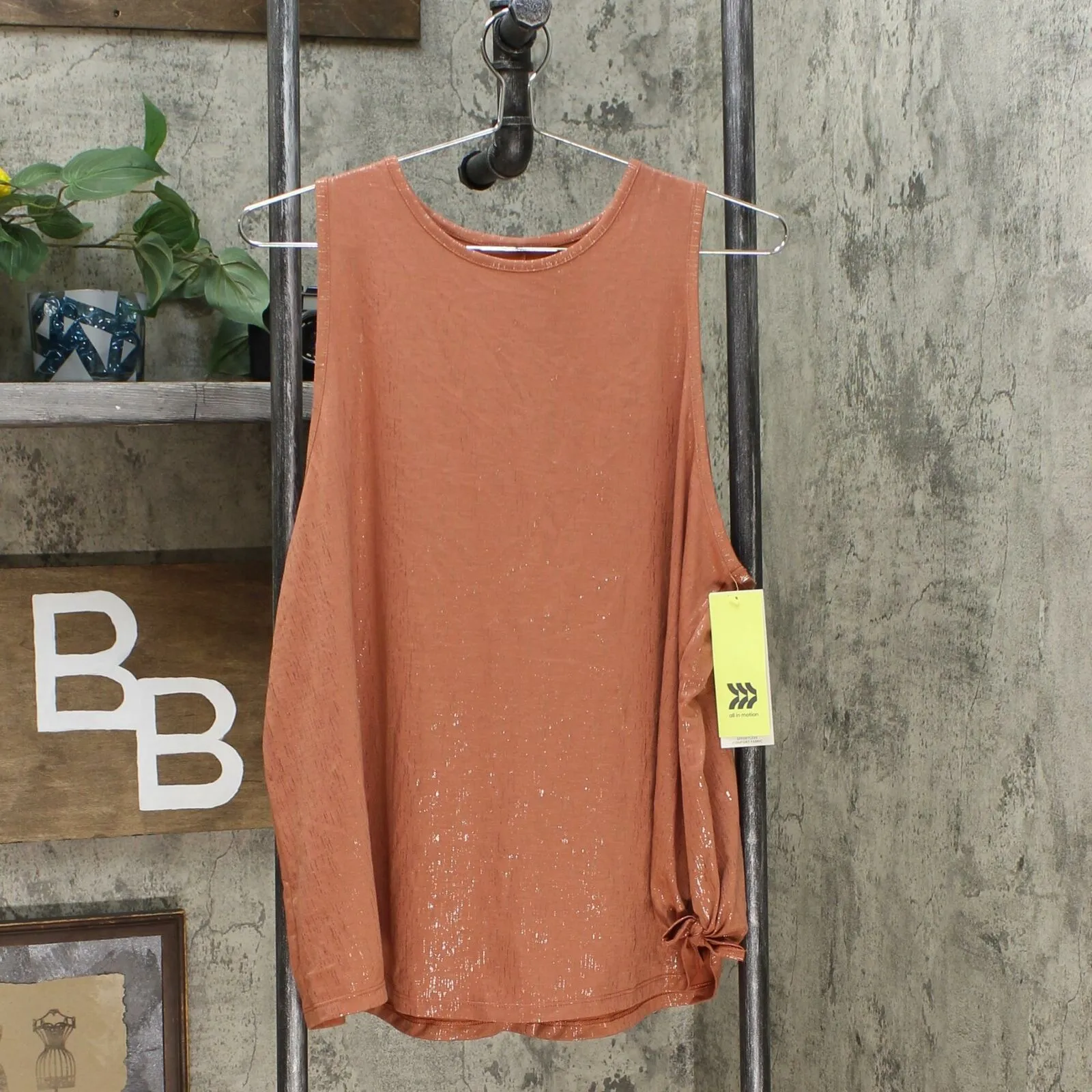 All In Motion Women's Shiny Printed Side Tie Tank Top