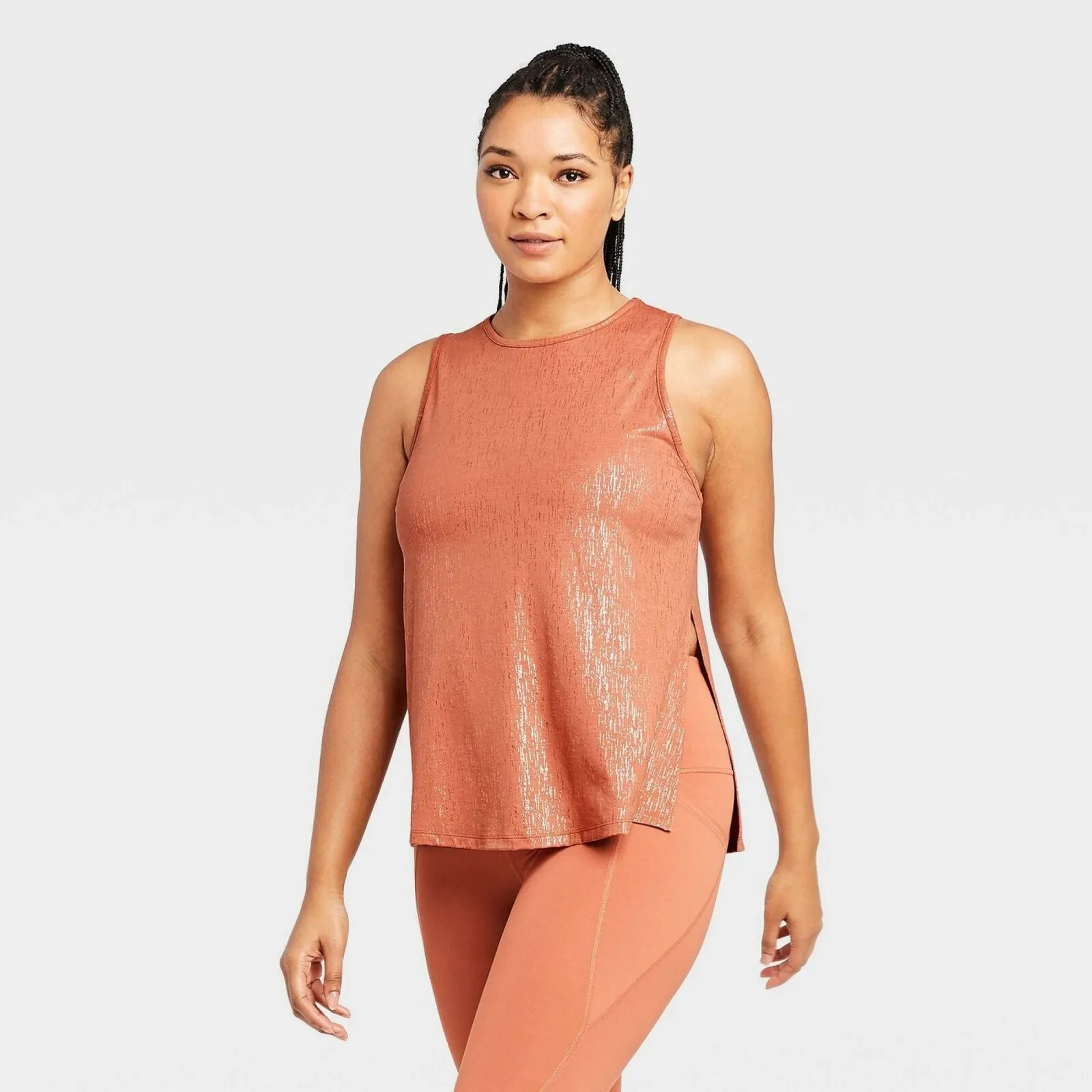 All In Motion Women's Shiny Printed Side Tie Tank Top