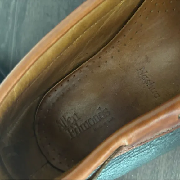 Allen Edmonds Nashua Black Brown Leather Slip On Kiltie Tassel Loafer Men’s 12 D
