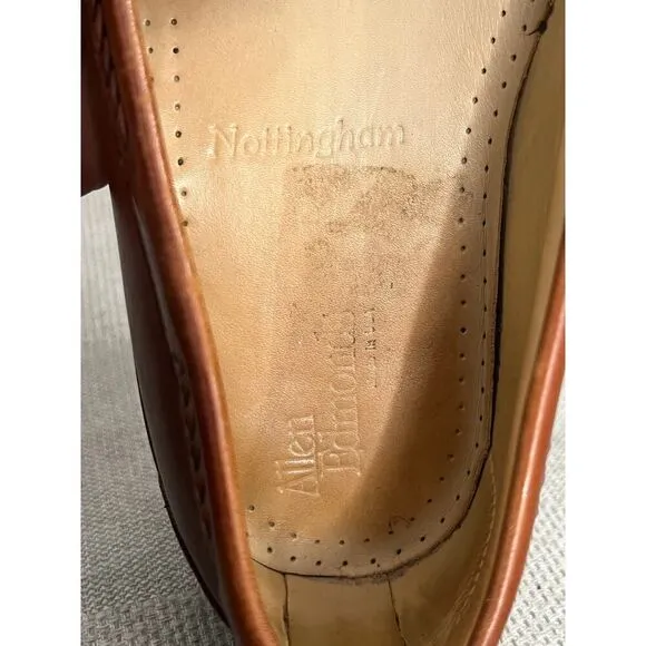 Allen Edmonds Shoes 13 Nottingham Kiltie Cognac Leather Slip On Loafer 13D
