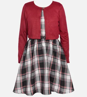 Anna Plaid Cardigan Dress
