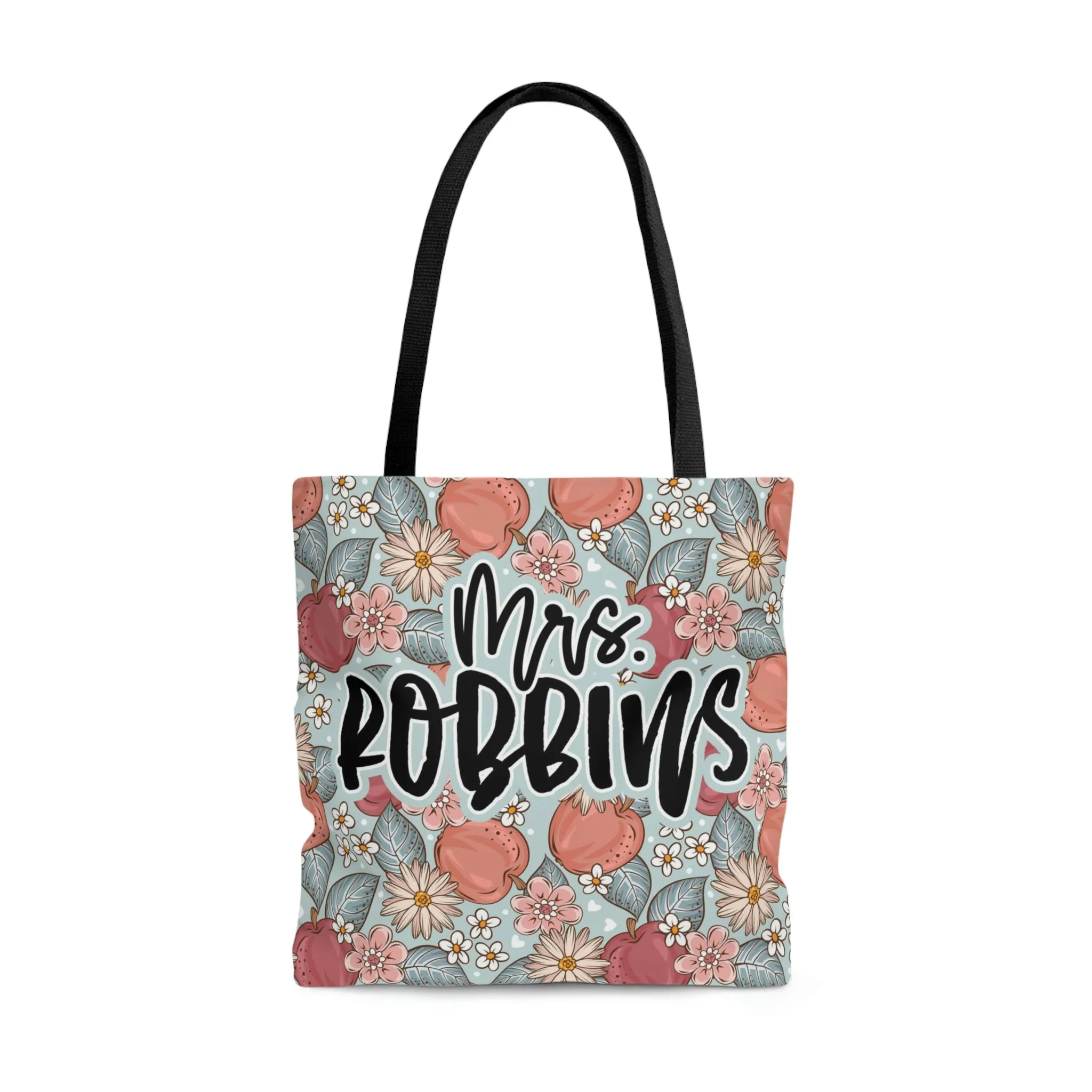 APPLE FLORAL TOTE BAG