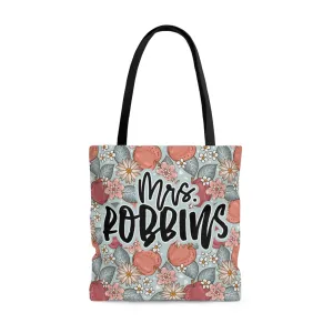 APPLE FLORAL TOTE BAG