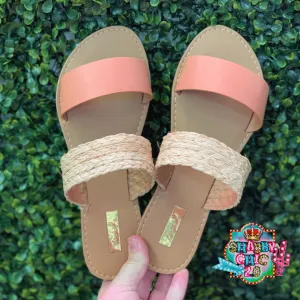 Athena Sandals - Coral