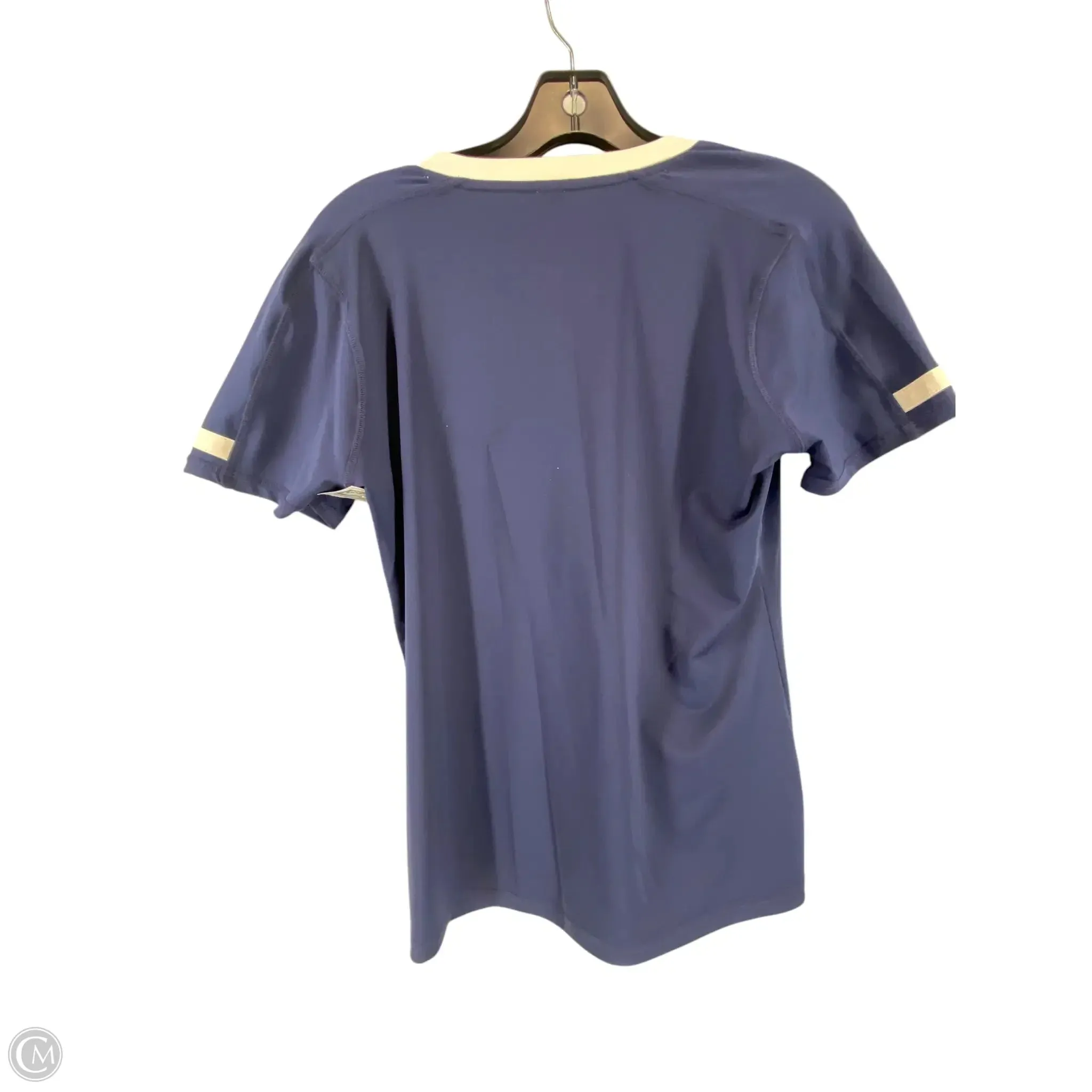 Athletic Top Short Sleeve By Fila In Navy, Size: S