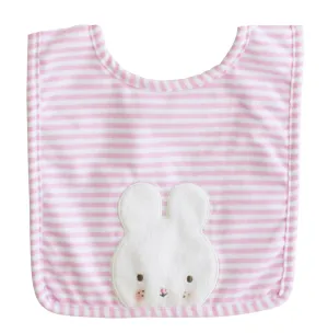 Baby Bunny Bib Pink Stripe
