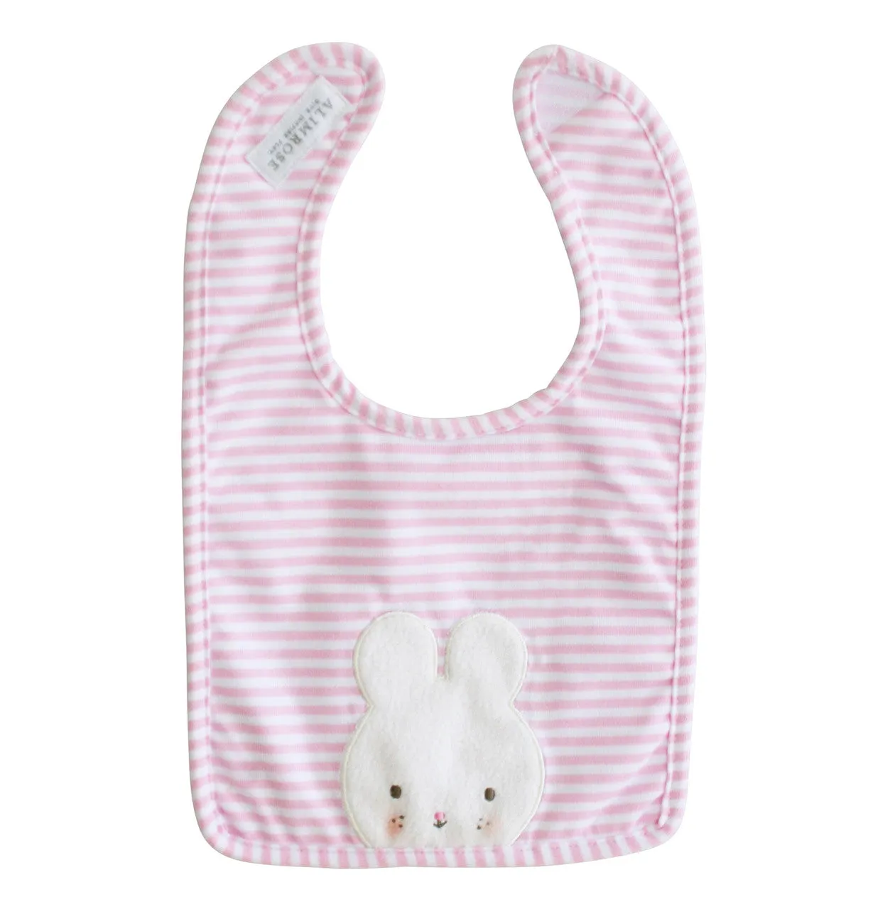 Baby Bunny Bib Pink Stripe
