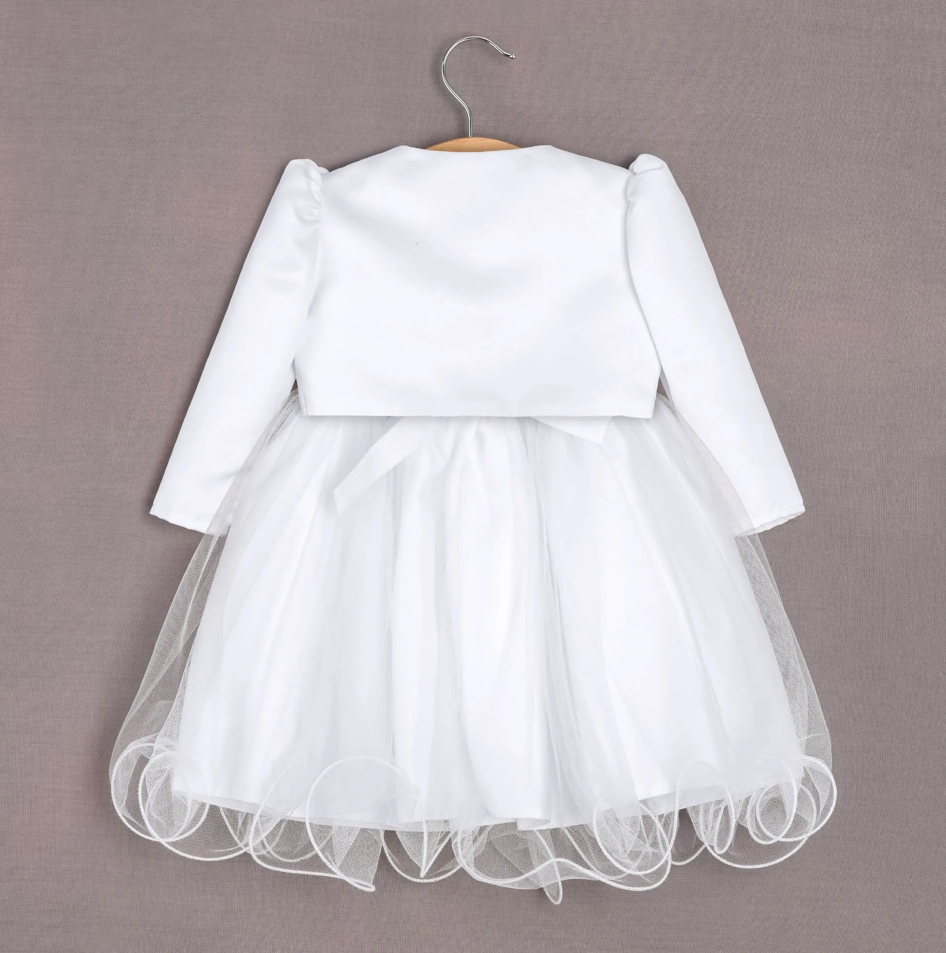 Baby Princess Dress and Bolero - White