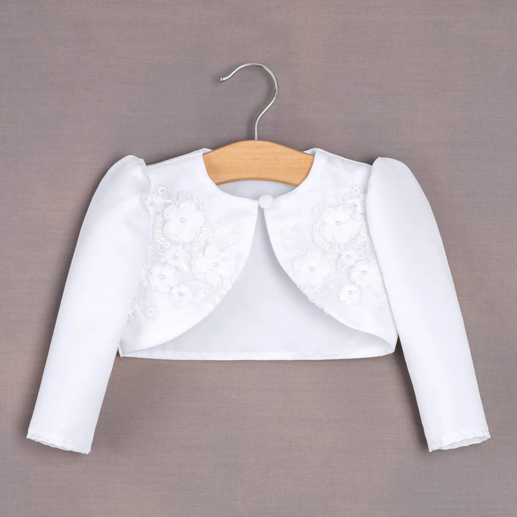 Baby Princess Dress and Bolero - White