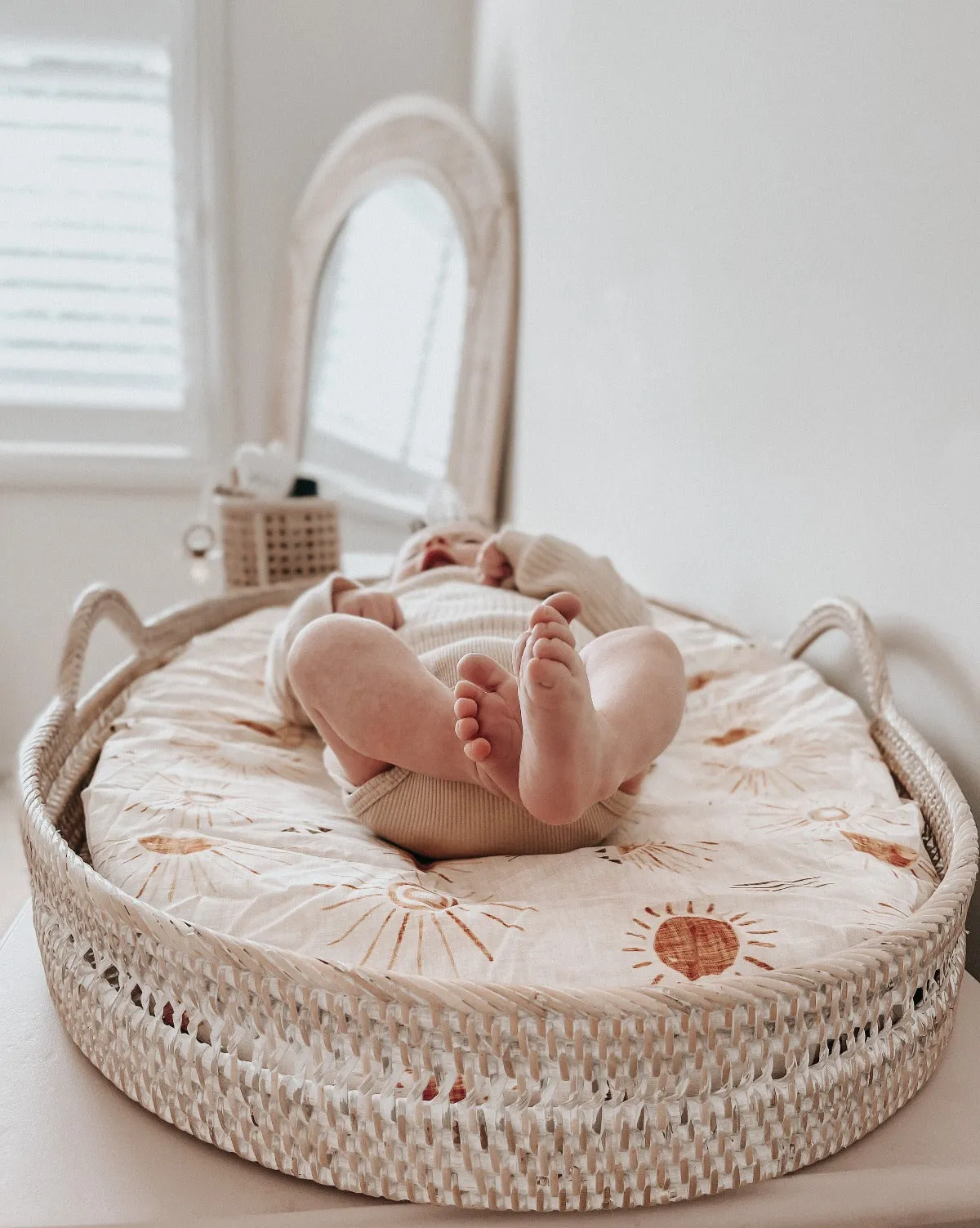 Bambella Waterproof Bassinet Sheet | Bohemian Sunshine
