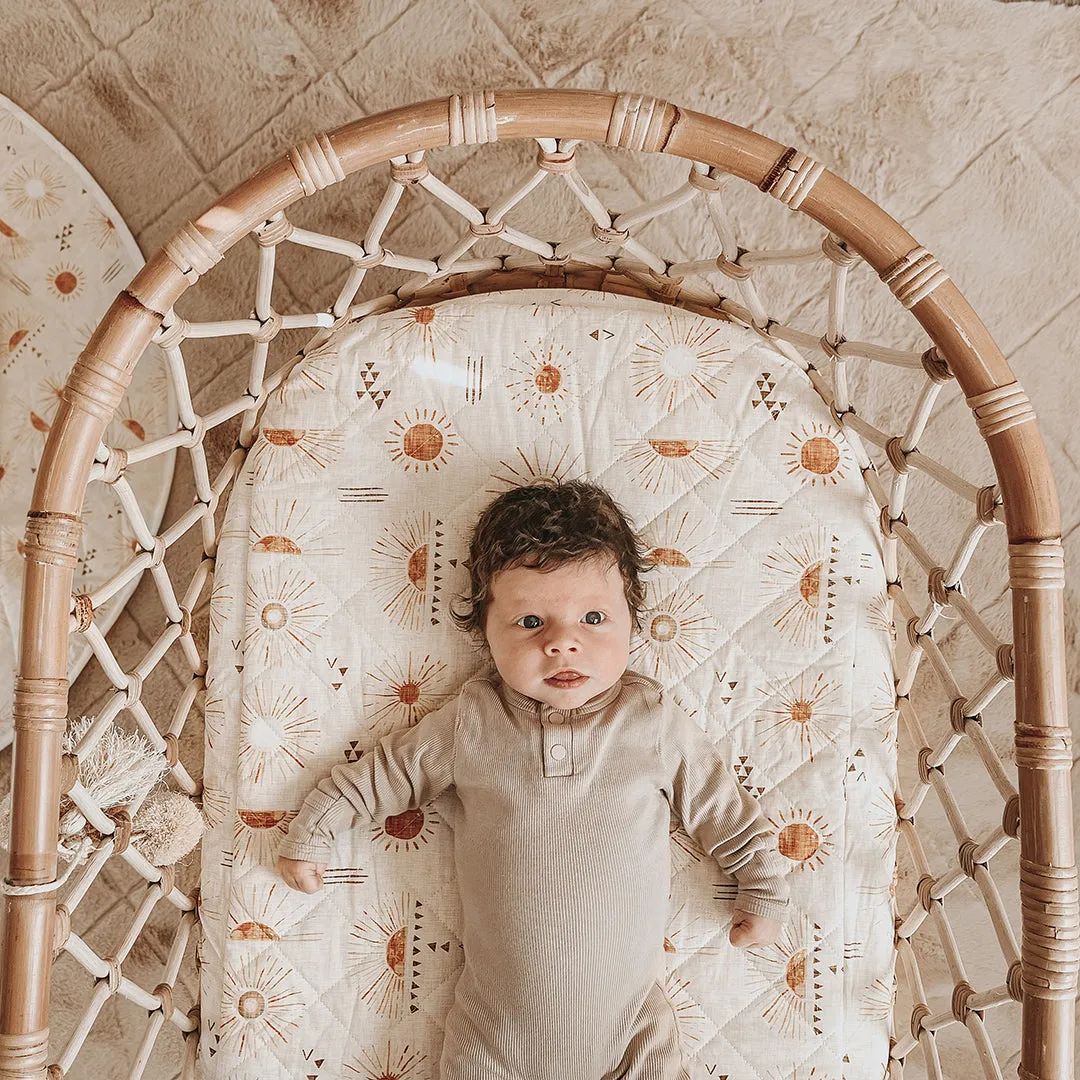 Bambella Waterproof Bassinet Sheet | Bohemian Sunshine