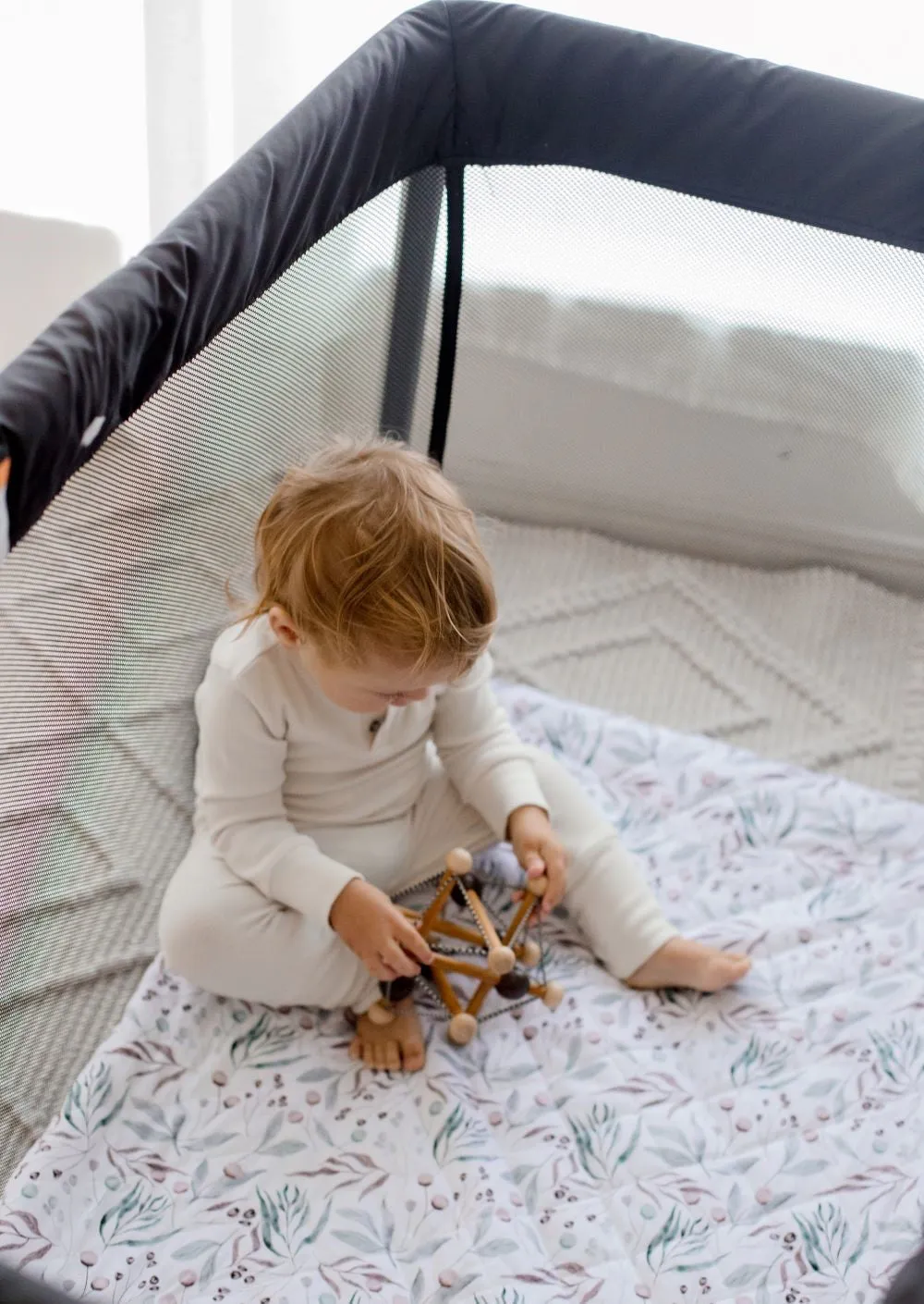 Bambella Waterproof Porta Cot Sheet | Botanical