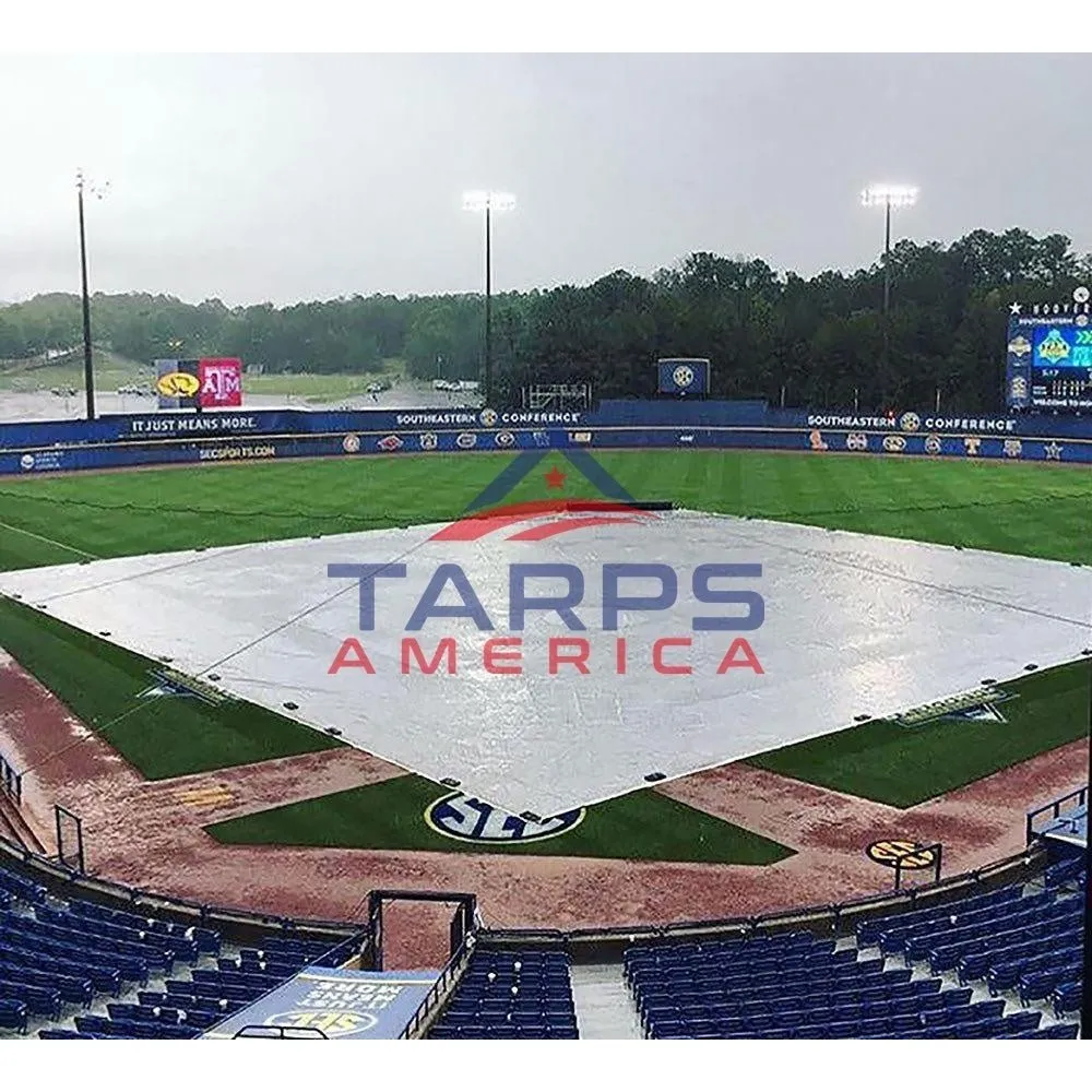 Baseball / Softball Tarps and Covers – 20mil – 10 oz.  Super Heavy Duty Woven Reinforced Polyethylene