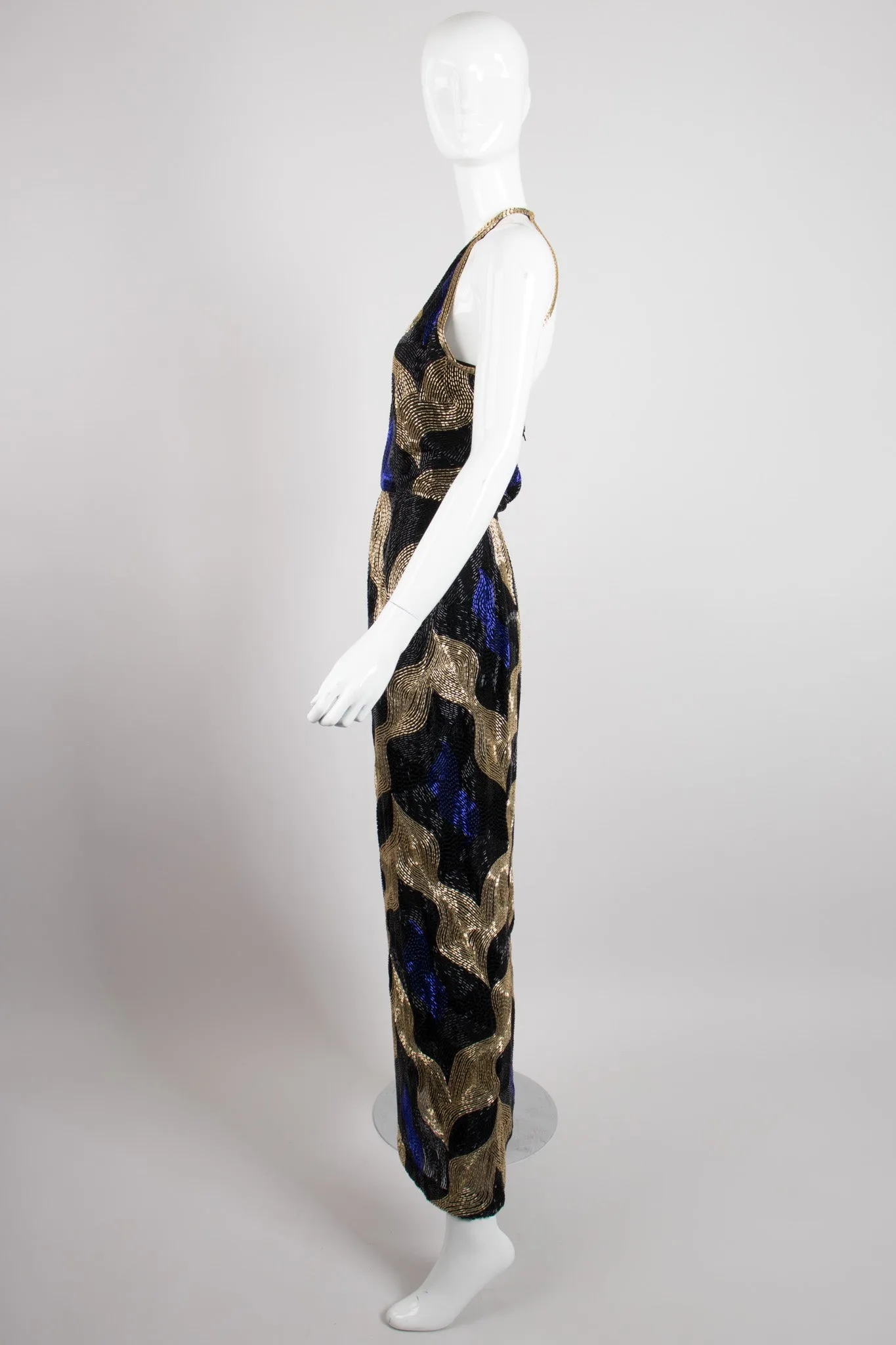 Beaded Halter Gown