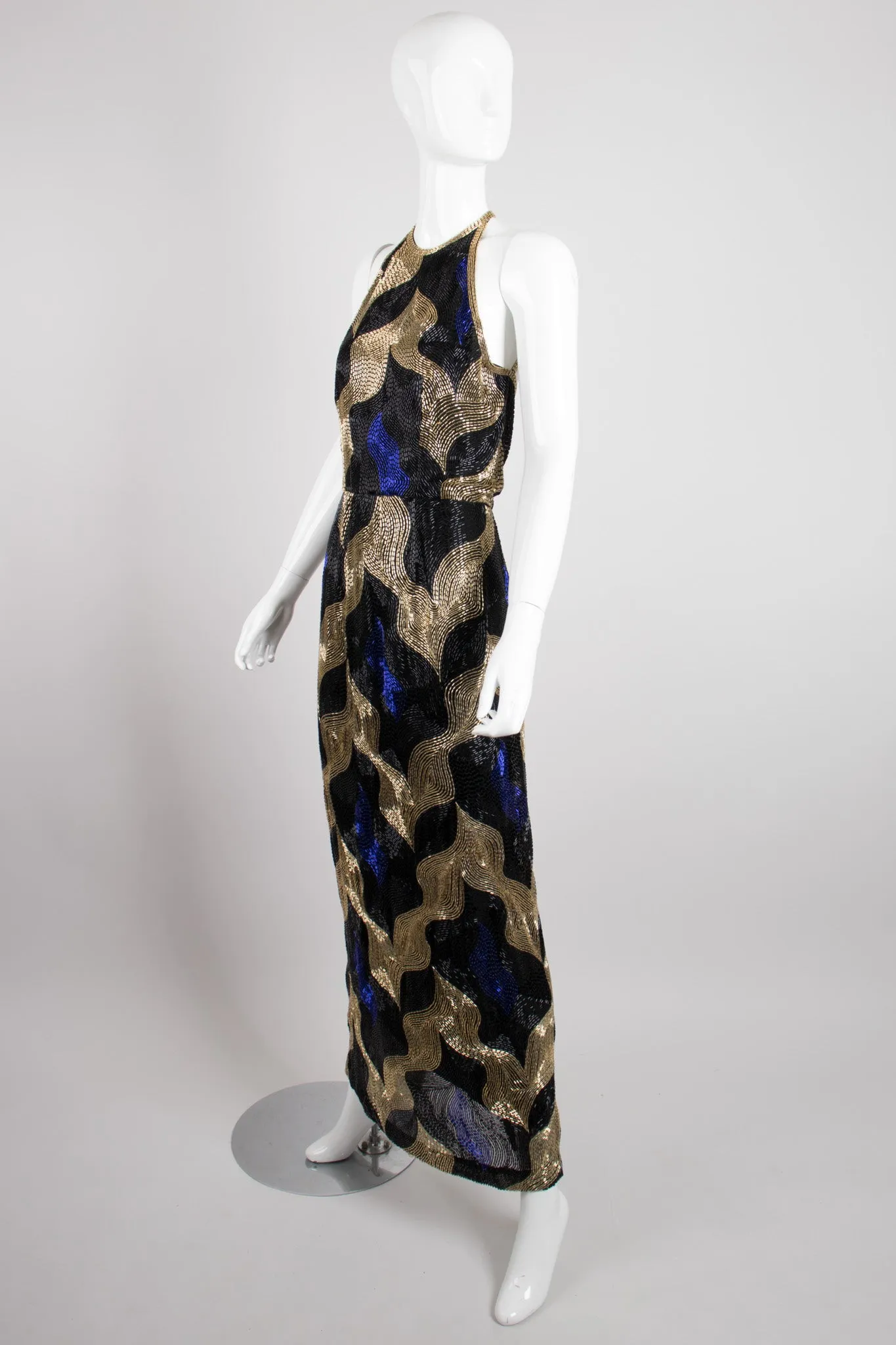 Beaded Halter Gown
