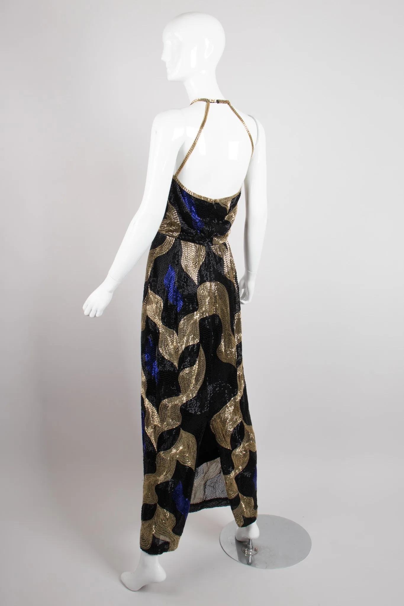 Beaded Halter Gown