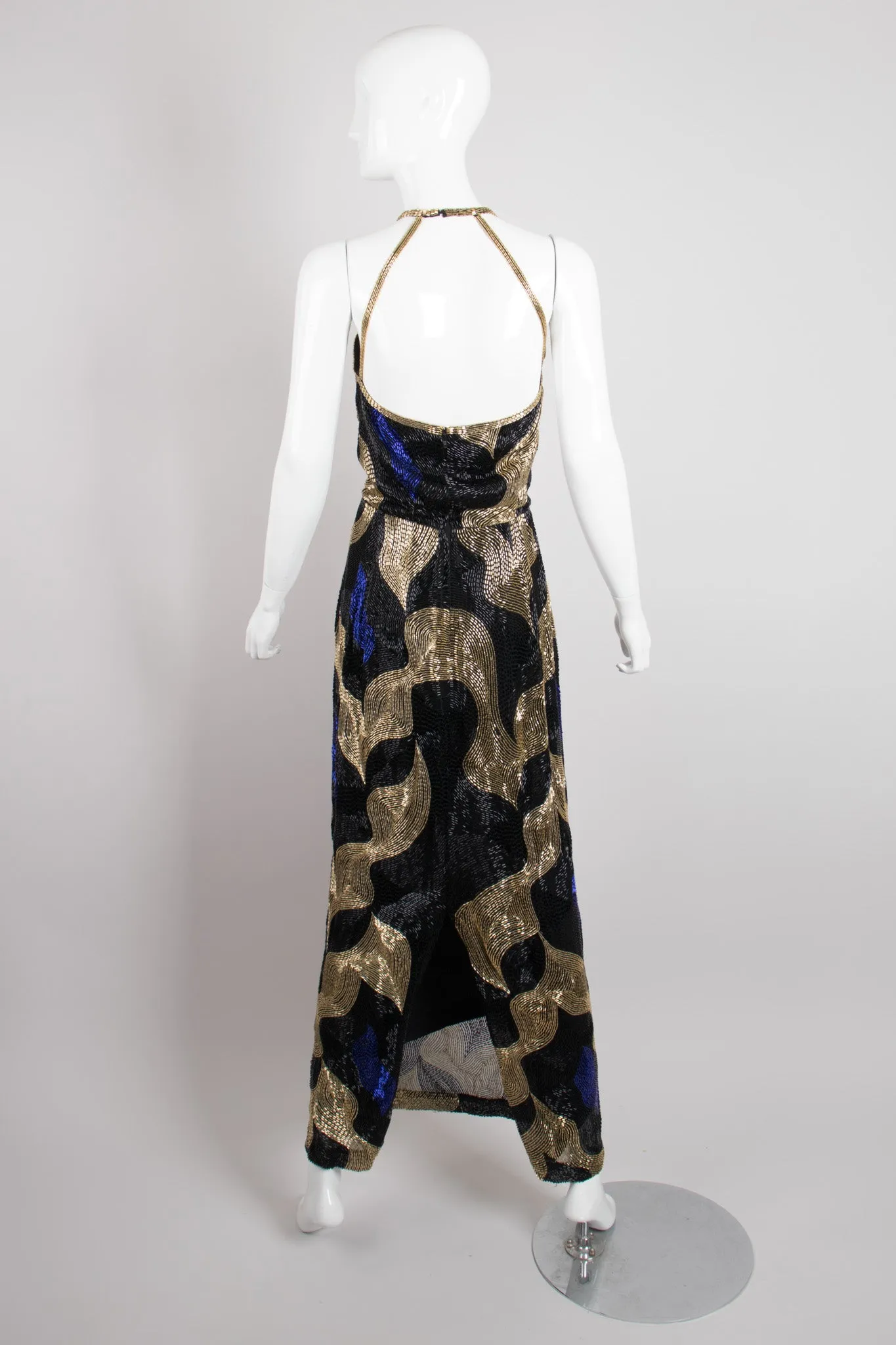 Beaded Halter Gown