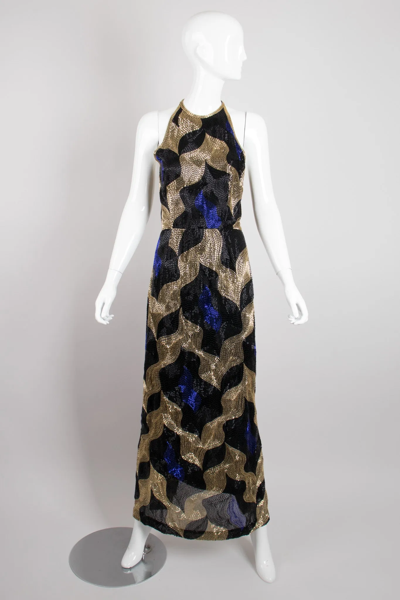 Beaded Halter Gown