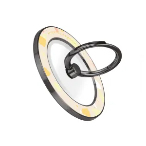 Beige Terrazzo - Black MagSafe Phone Grip and Ring Holder Stand