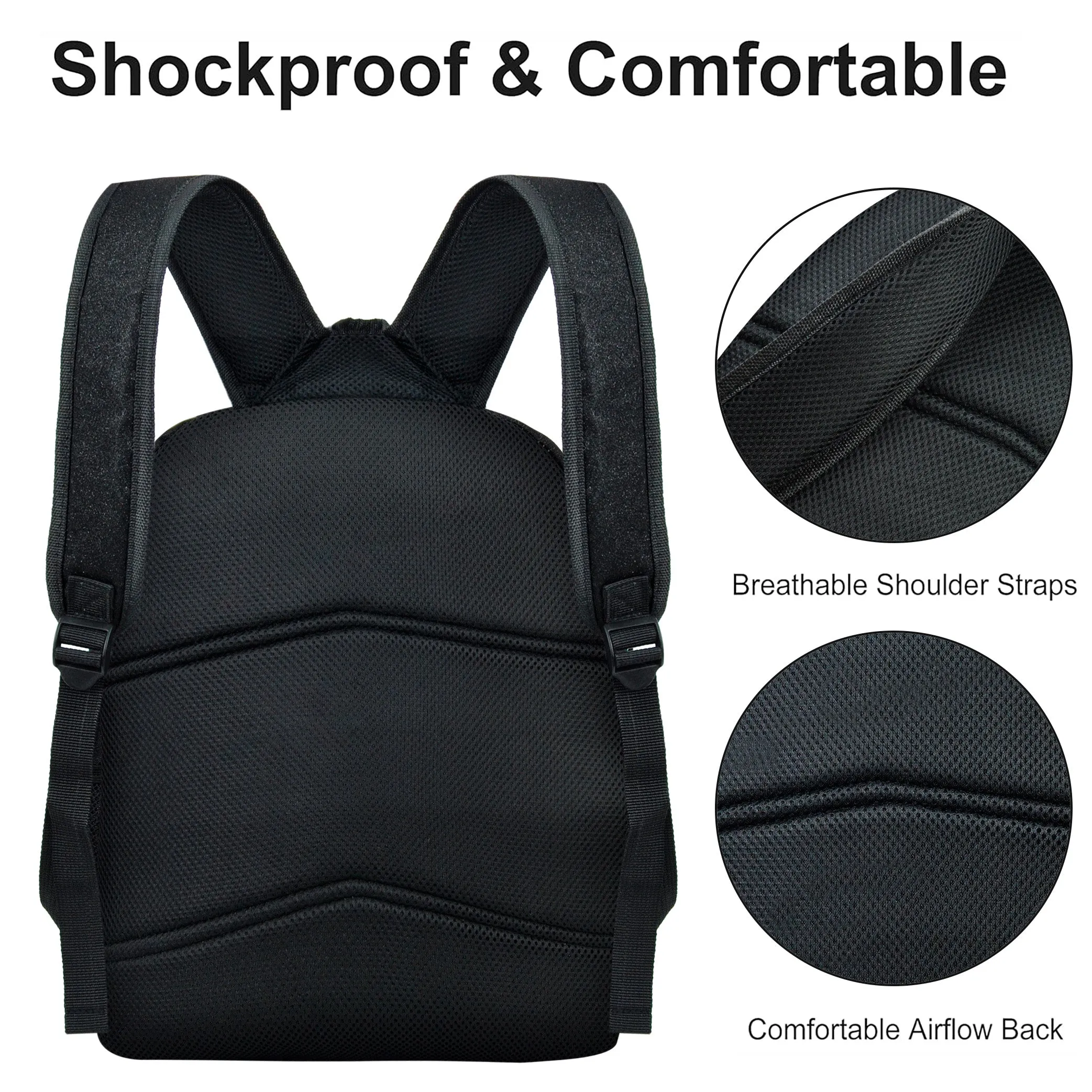 Black Glitter NGIL Canvas Backpack