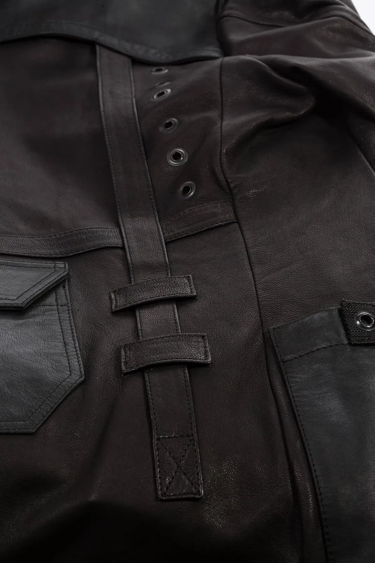 Black Leather Battalion Blazer