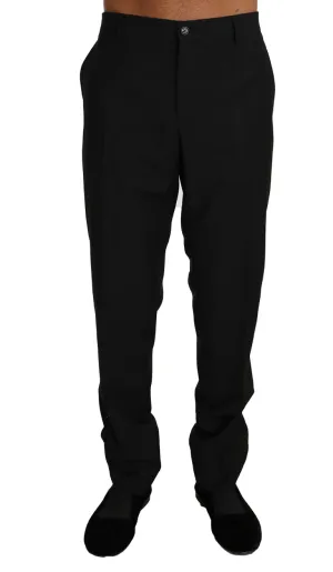 Black Wool Formal Dress Trousers Pants