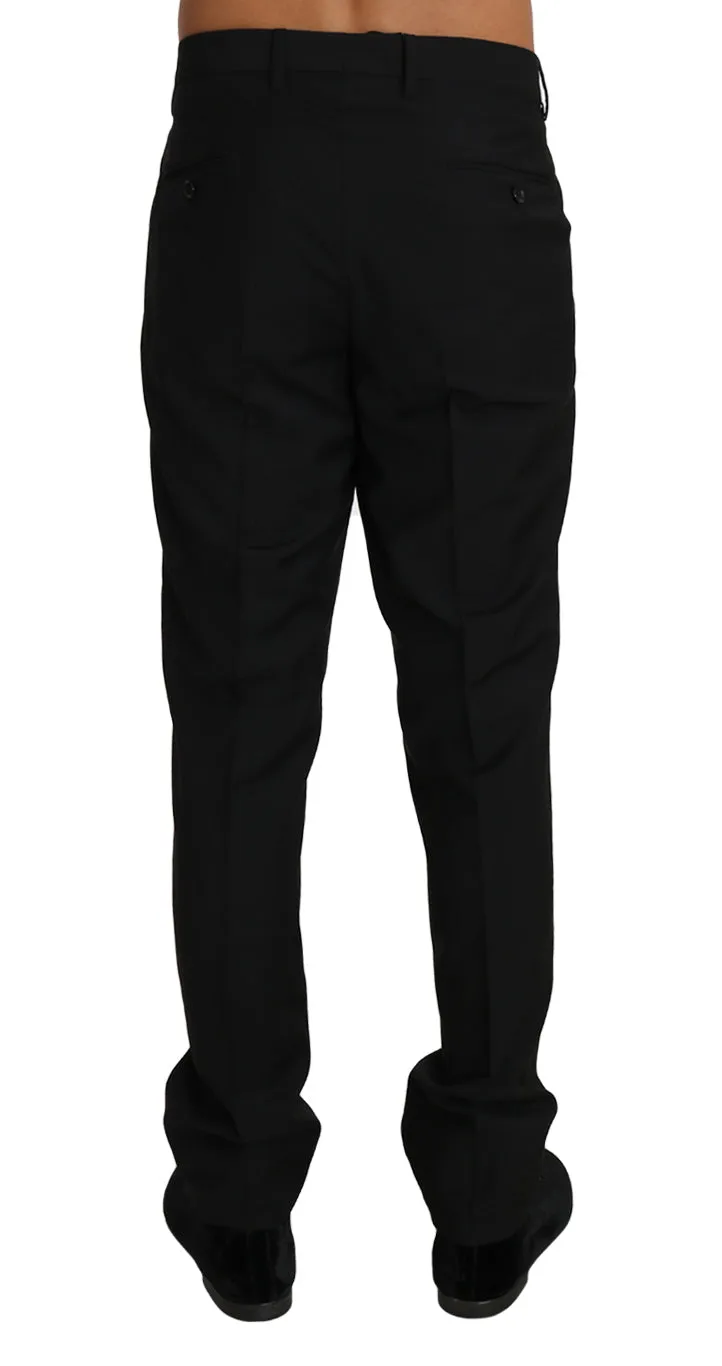 Black Wool Formal Dress Trousers Pants
