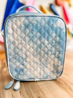 Blue   White Cloud Tie-Dye Lunchbox