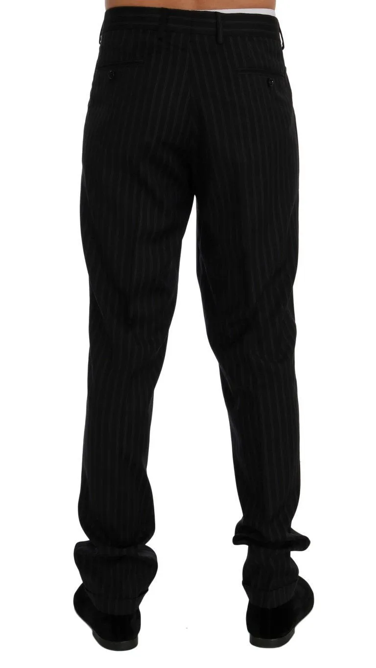 Blue Wool Stretch Dress Formal Pants