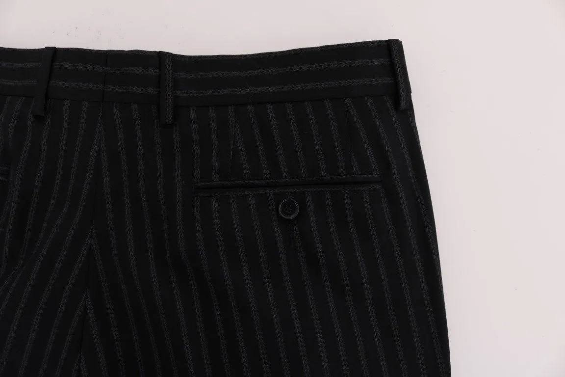 Blue Wool Stretch Dress Formal Pants