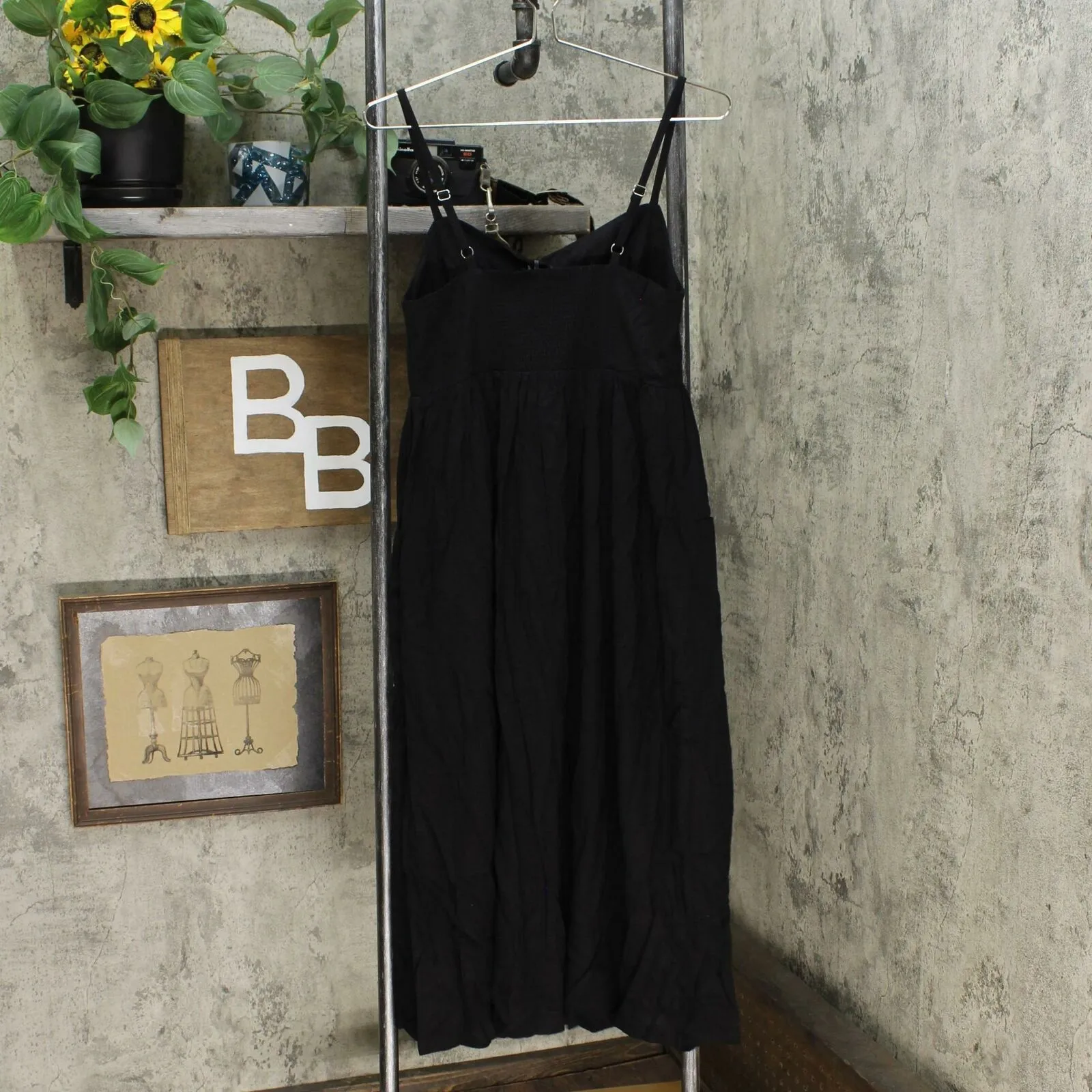 Buffalo Women's Button Front Shirred Back Midi Sundress