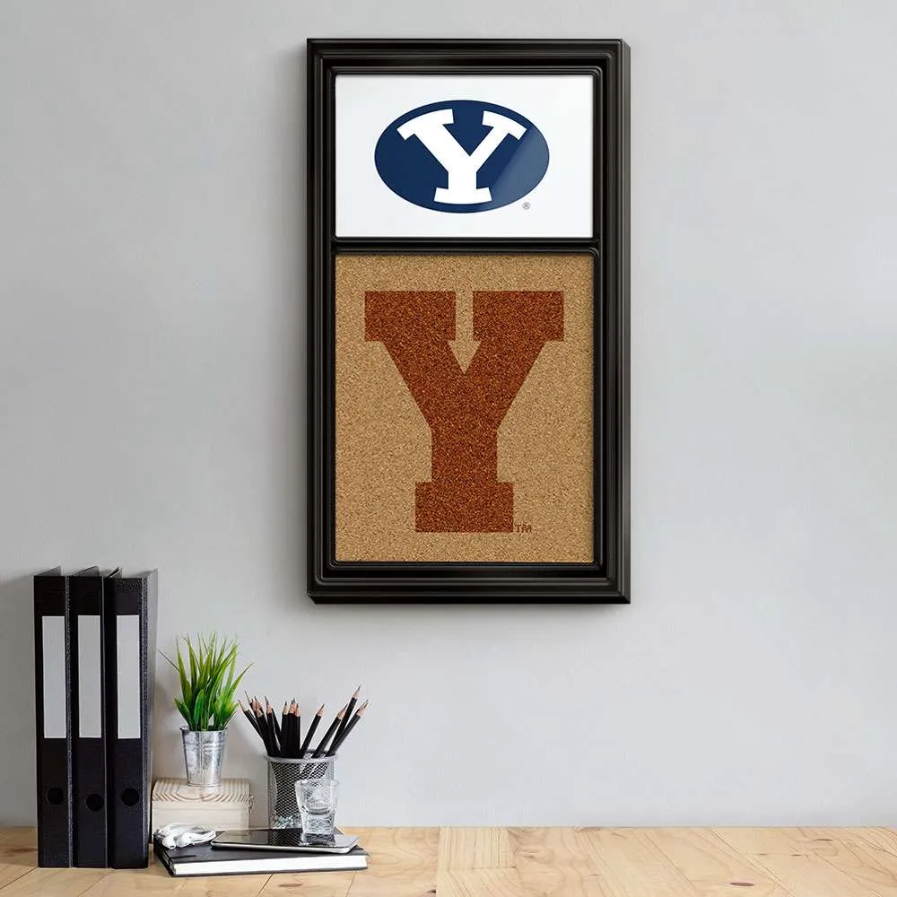 BYU Cougars: Dual Ys - Cork Note Board