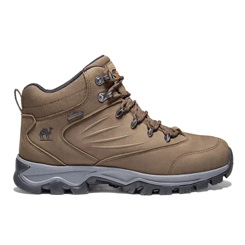 CAMEL Outdoor Sports High-Top Chaussures de randonnée en cuir pour hommes Imperméable Antidérapant Respirant Bottes de trekking d'escalade