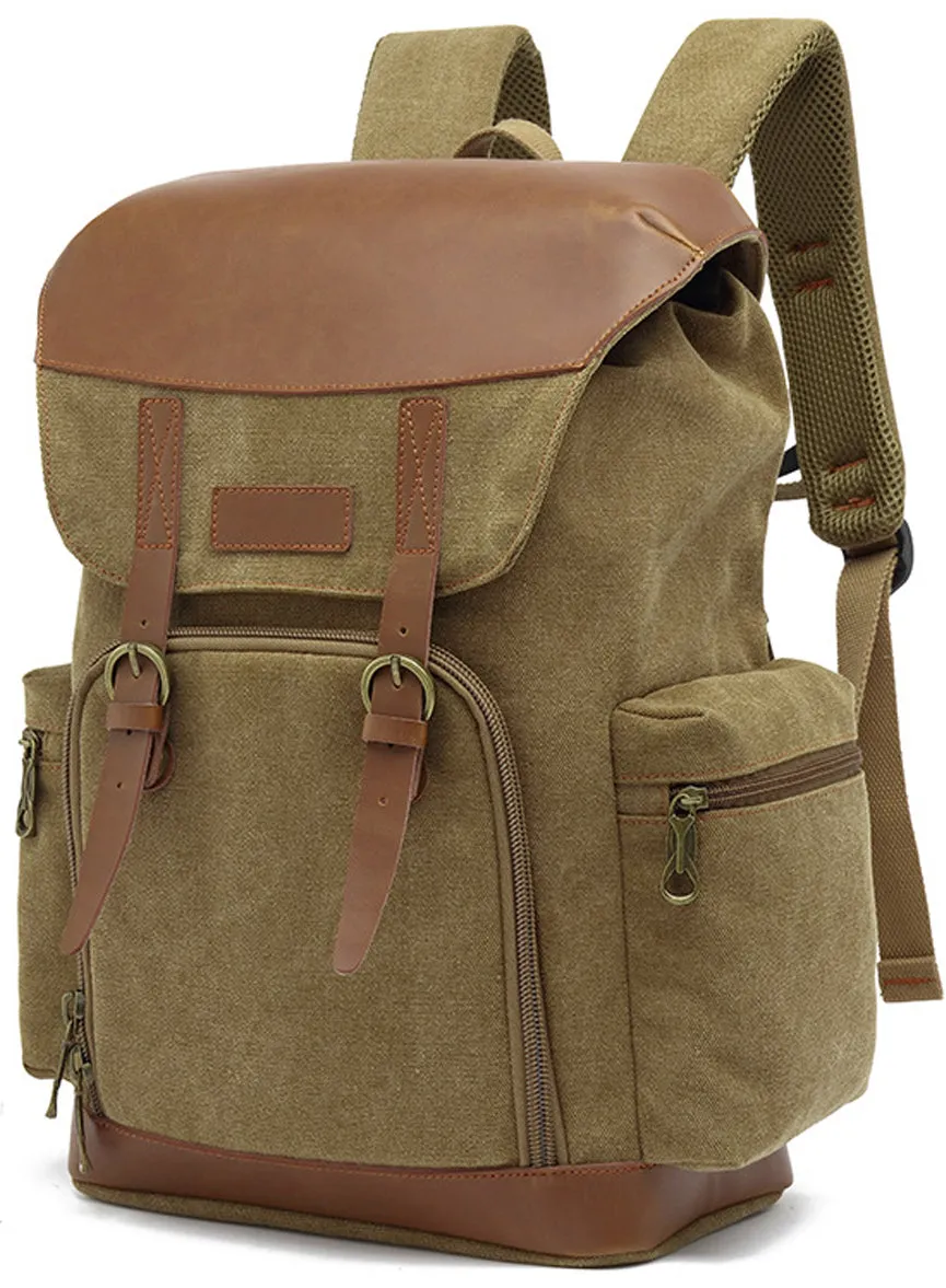 Canvas School Backpack For Men Women