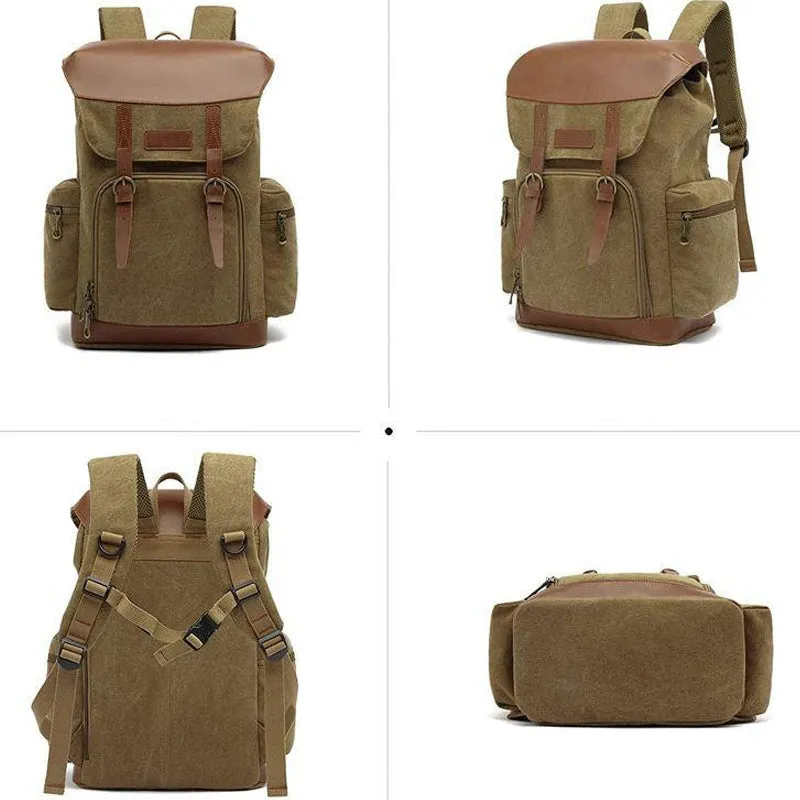 Canvas School Backpack For Men Women