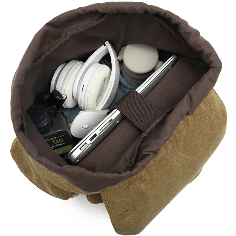 Canvas School Backpack For Men Women