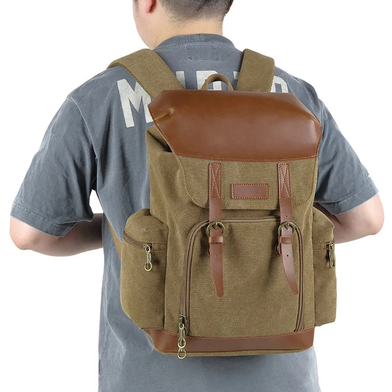 Canvas School Backpack For Men Women