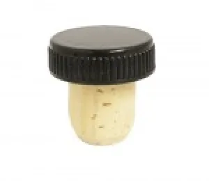 Cap - Cork with Black Bartop 14mm (50 Pack)