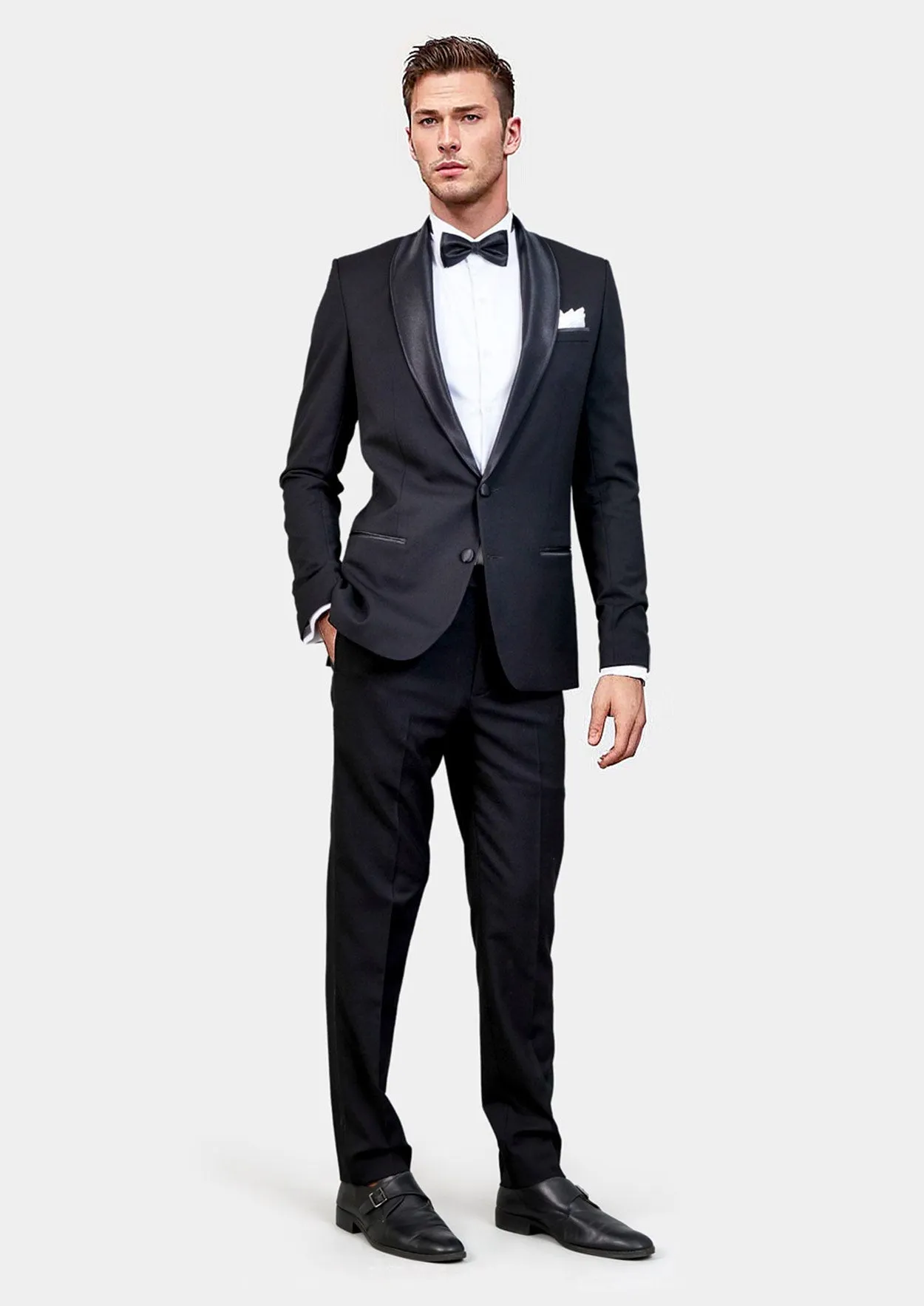 Carnegie Jet Black Twill Tuxedo