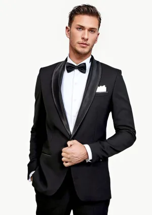 Carnegie Jet Black Twill Tuxedo