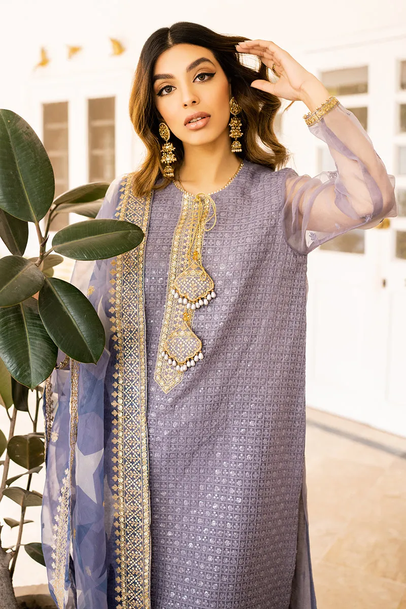 CELESTIAL JEWEL-4PC ORGANZA EMBROIDERED SUIT| Cross Stitch 2023